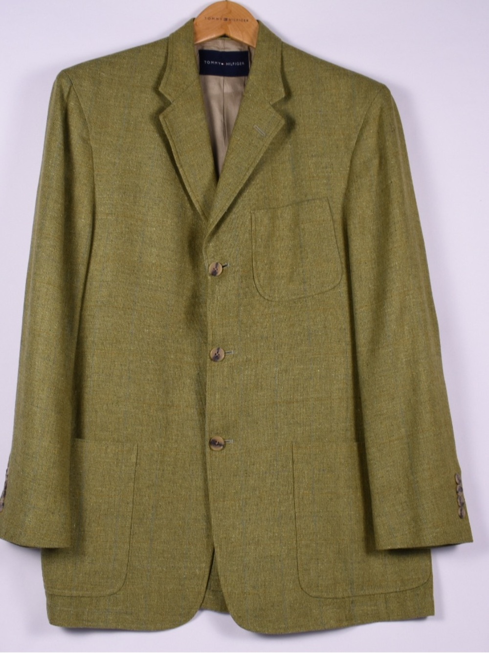 Tommy Hilfiger Olive Green Tweed Blazer 40R